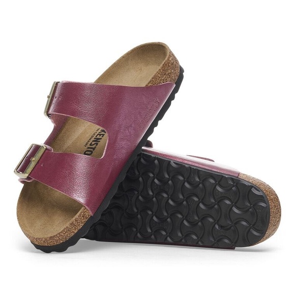 Birkenstock [7] Arizona BS Birko-Flor Graceful Berry Crush Sandals - Regular Fit - Picture 4 of 13